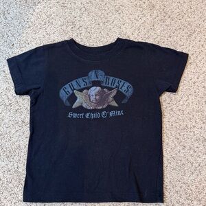 Guns N’ Roses Sweet Child O’ Mine Band Tee Rock N Roll Black Graphic T-Shirt 3T